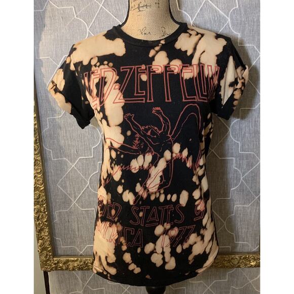 HANDMADE Led Zeppelin Shirt Tie Dye RARE Vintage Merch Tee Tour Concert Plant - Picture 2 of 5